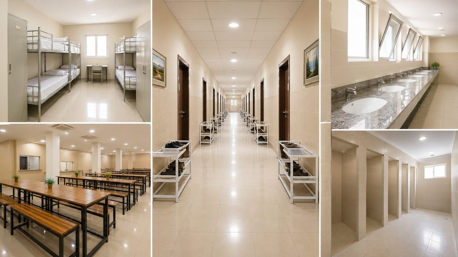 Access Key Properties interiors, rooms, corridors, dining and washrooms